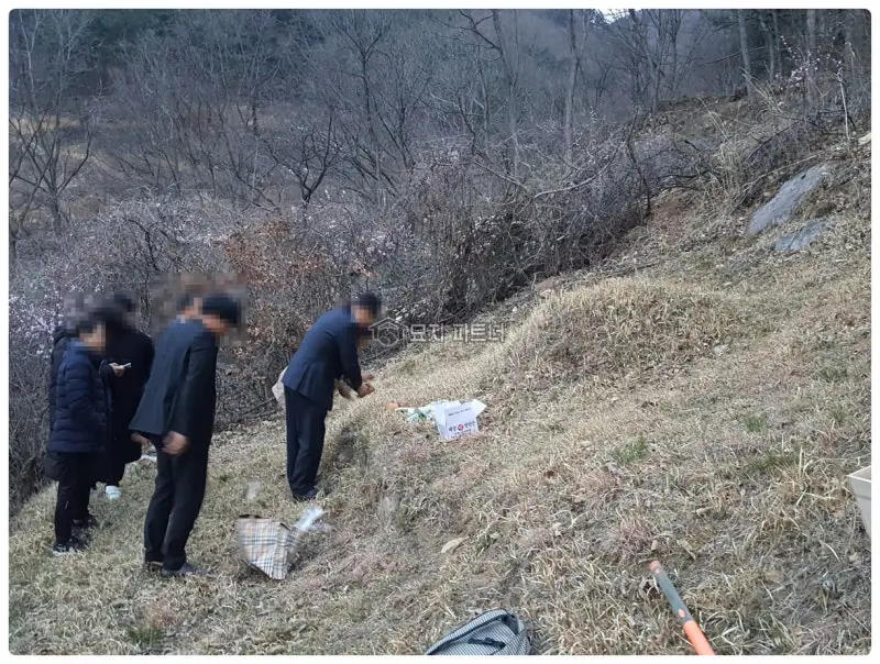 합천 묘지이장 현장 사진 - 경남 합천군 묘지이장 석회가 유골에 미치는 영향