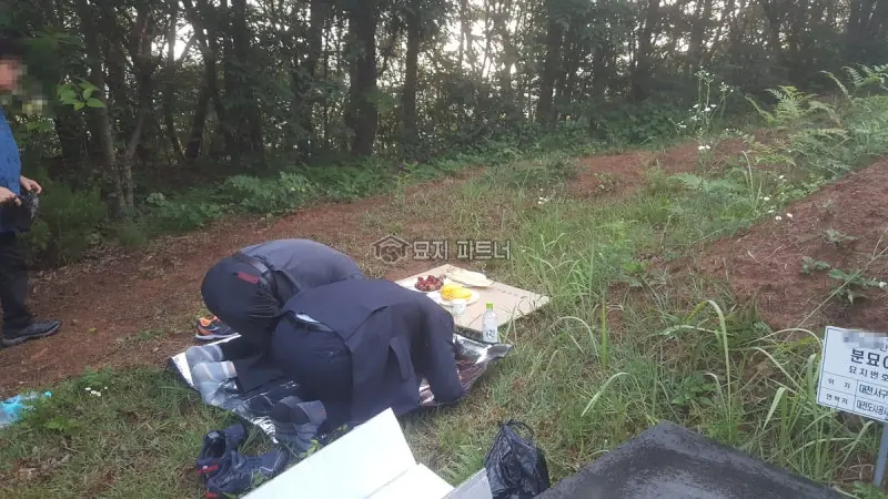 대전 묘지이장 현장 사진 - 대전 산업단지 조성사업으로 인한 합장 묘지이장 보상