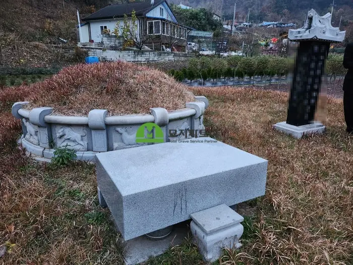 논산 묘지이장 현장 사진 - 논산 묘지이장 실제현장 파묘 과정, 개장신고부터 화장장 이동까지