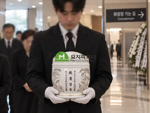 충남 천안 묘지이장 현장 사진 - 천안 묘지이장, 화장 후 납골당에 모실 때 유골함은 언제 준비해야 할까?