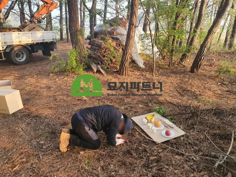 고창 묘지이장 현장 사진 - 고창 무연분묘 현장조사와 파묘까지