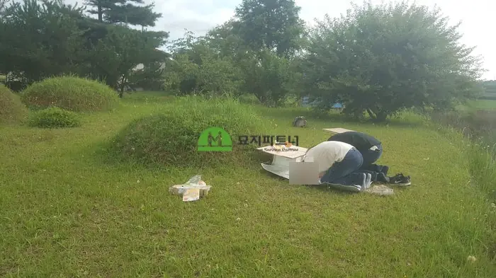 남원 묘지이장 현장 사진 - 남원 윤달 묘지이장 육탈이 잘 될 거라 생각했는데, 백골화가 되는 조건